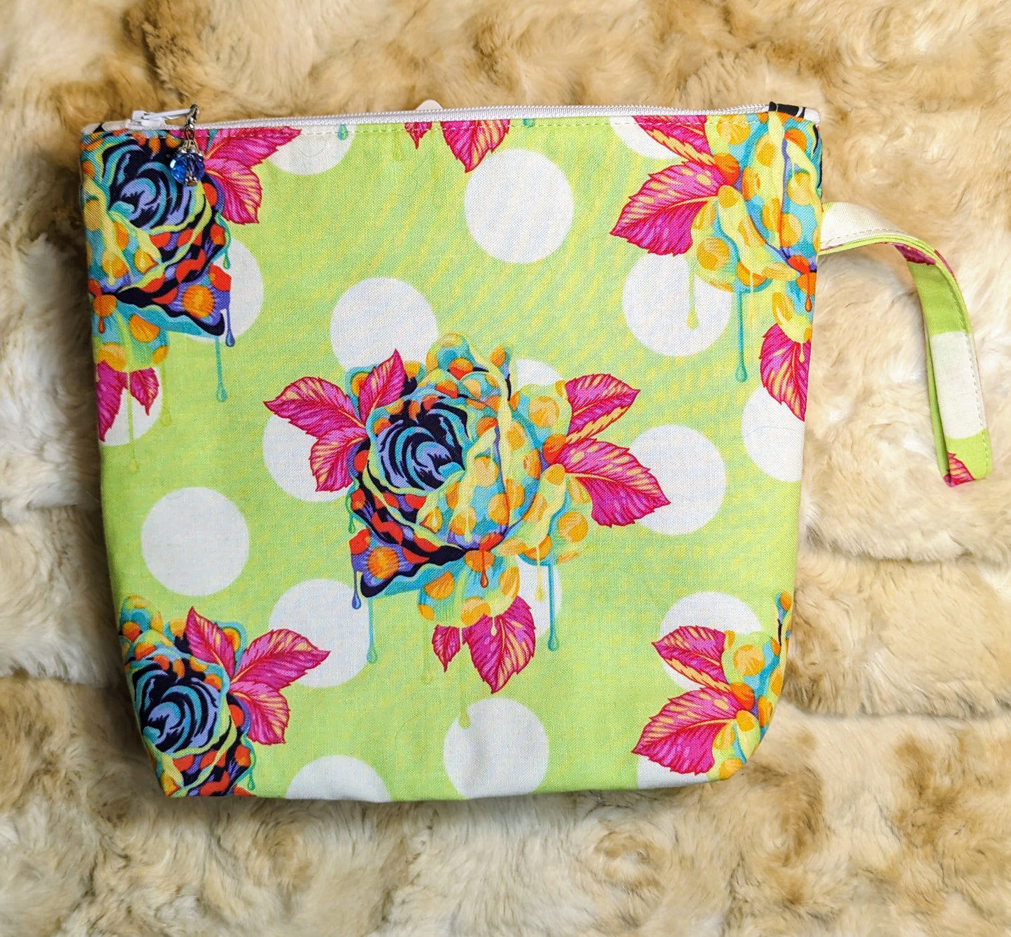 Rose Zipper Pouch - Med. Sz. #4