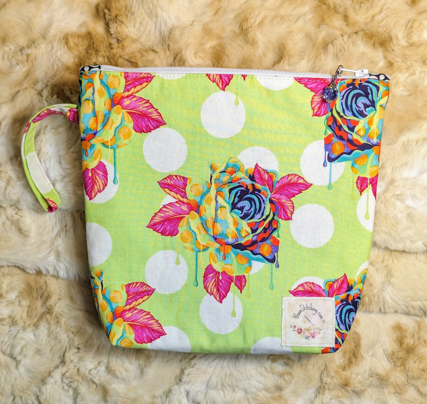 Rose Zipper Pouch - Med. Sz. #4