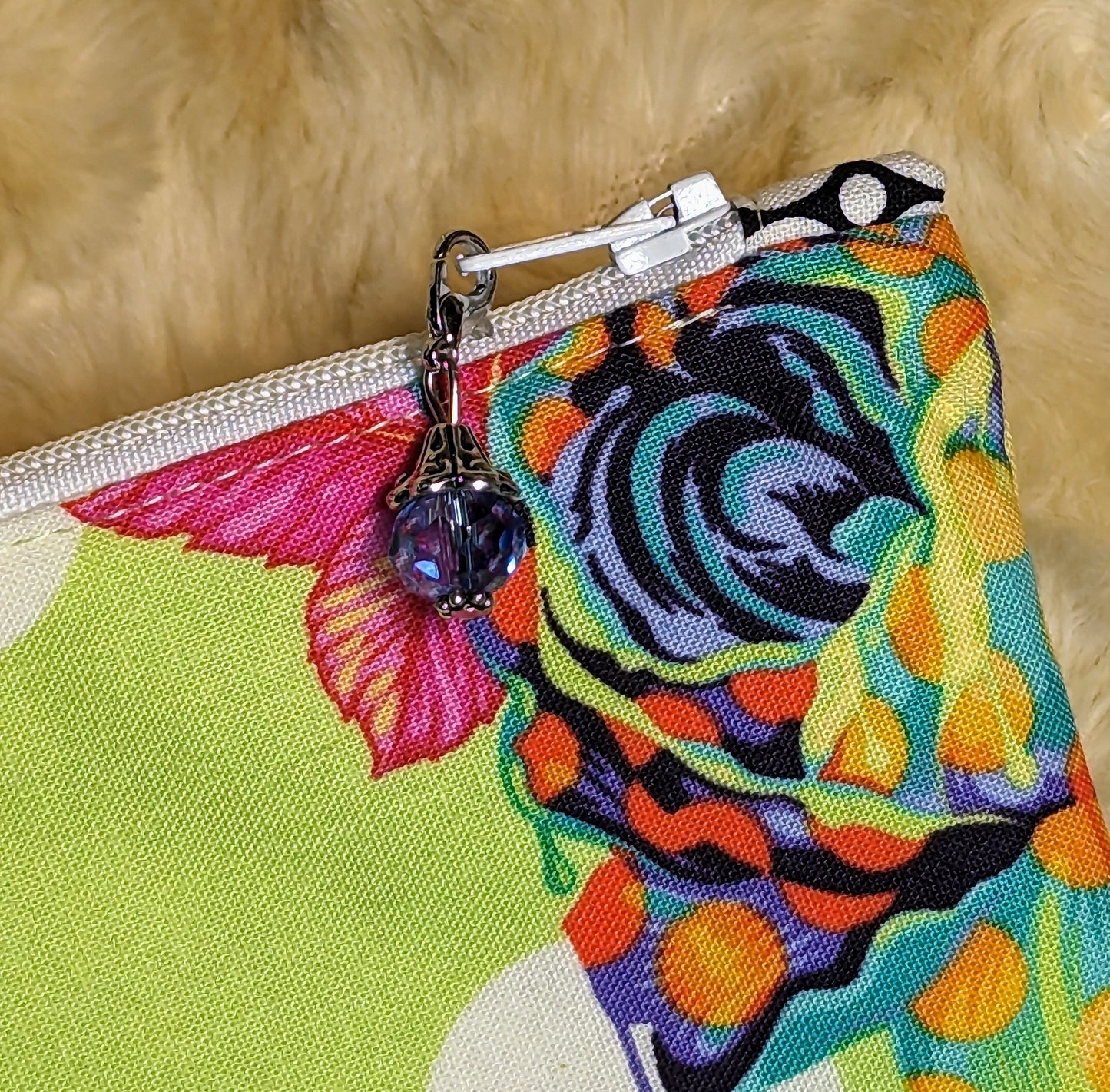 Rose Zipper Pouch - Med. Sz. #4