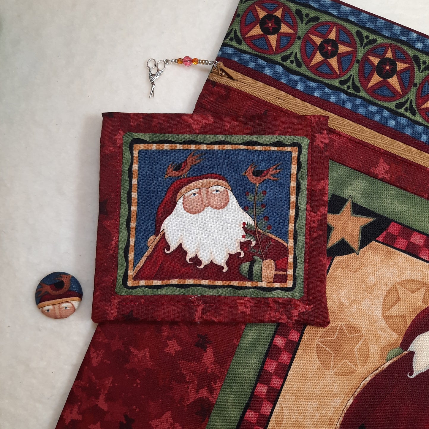 Cross Stitch Project Bag - SET - Santa #3