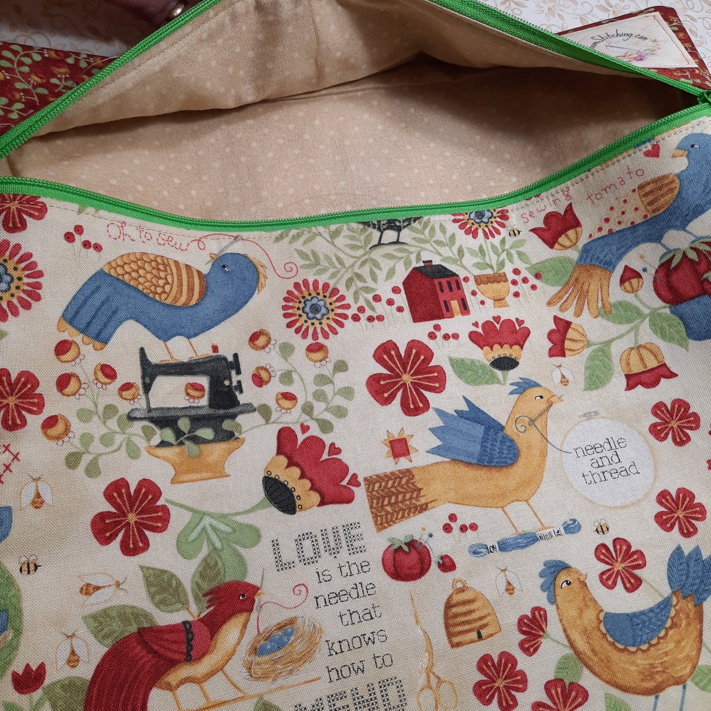 Cross Stitch Project Bag - Stitchy Birds #2