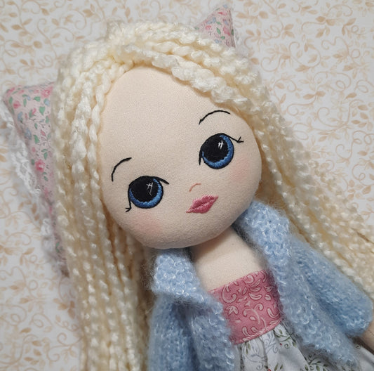 Cloth Dolly - Blonde & Blue Eyes #1